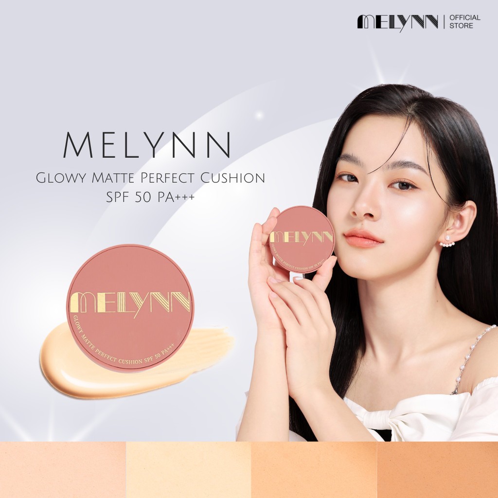 MELYNN - Glowy Matte Perfect Cushion SPF 50 PA+++ คุชชั่นเนื้อเเมตต์ ปกปิด กันน้ำ