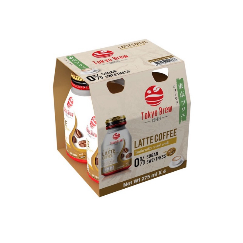 พร้อมส่ง TOKYO BREW LATTE/AMERICANO COFFEE CAN 275ml. x 4 โตเกียว บริว ลาเต้/ อเมริกาโน่แบบขวด