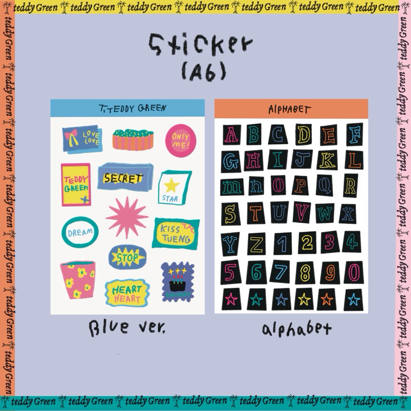 sticker (A6) ♥️ teddy green