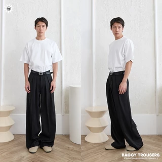 NORMAL.DAY BAGGY TROUSERS กางเกงทรงกระบอกใหญ่ ทรงหลวม ผู้ชาย ( มี2ความยาว สำหรับคนสูง 160-185 CM )