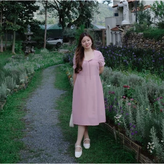 (❤️อกถึง 50") Elvia Dress เดรสสาวอวบ ชุดสาวอวบ