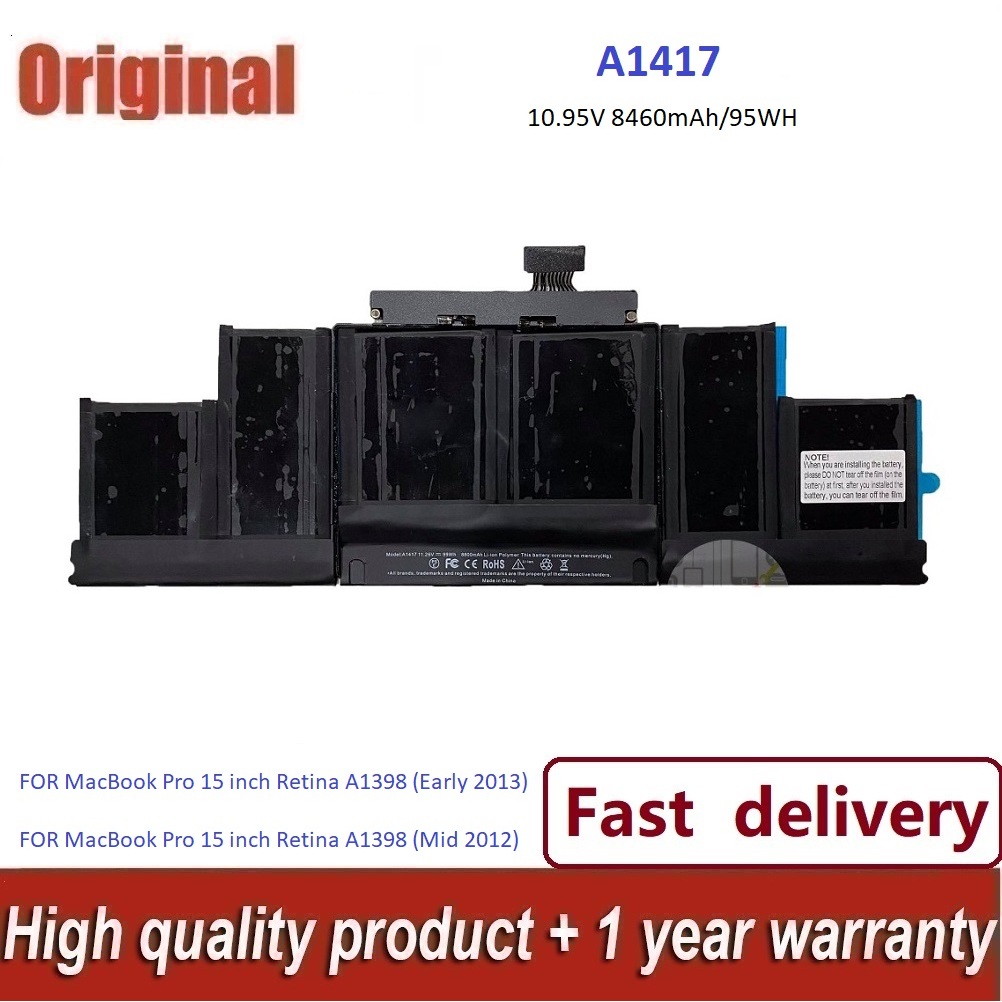 ✨NEW A1417 Battery for MacBook Pro 15 Inch Retina A1398 2012 Early-2013 Version ME665LL/A ME664LL