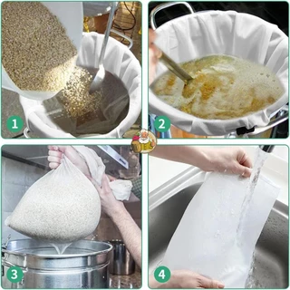 [Food Grade - Nylon Straining Bag] ถุงกรอง ตาข่ายไนลอน ความละเอียด 100 mesh (150 ไมครอน) กรองมอลต์,นมถั่วเหลืองฯลฯ