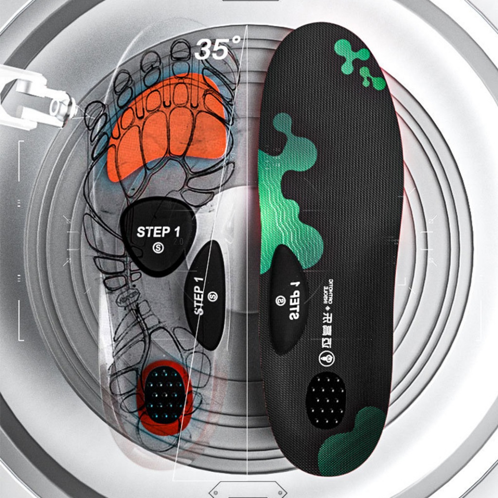 4 ชิ้นปรับอุ้งเท้าสนับสนุน Insole Orthosis แก้ไขท่าธนูสูงต่ำแบนเท้าออกกำลังกาย