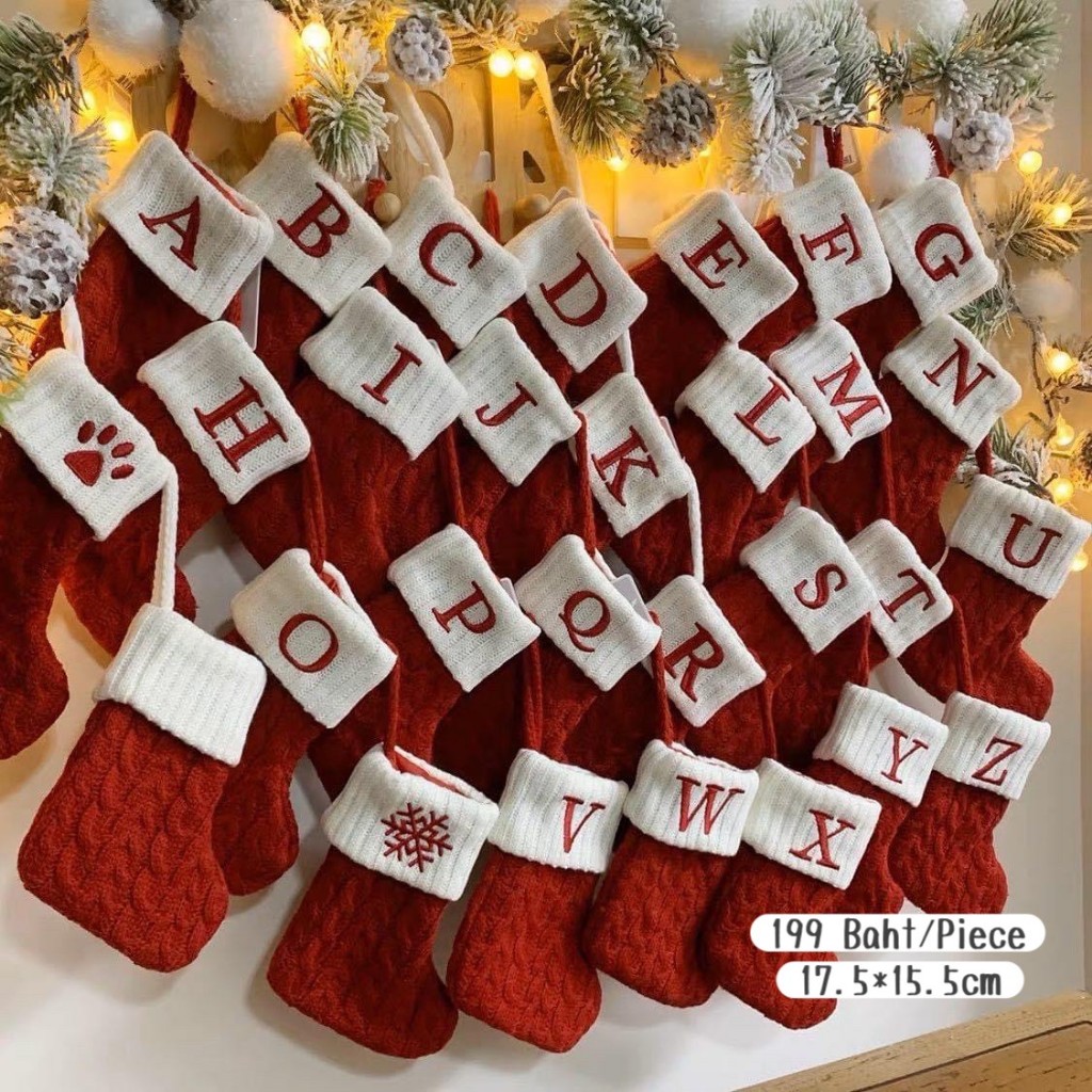พร้อมส่ง ✨Sale ลดพิเศษ✨ ถุงเท้า 𝑪𝒉𝒓𝒊𝒔𝒕𝒎𝒂𝒔 🌲🎅🏻 💫 มาค่าา เทศกาลใกล้เข้ามาแล้วว oh oh oh มาแขวนถุงเท้ารอซานต้าผู้ใจดีกันค่า