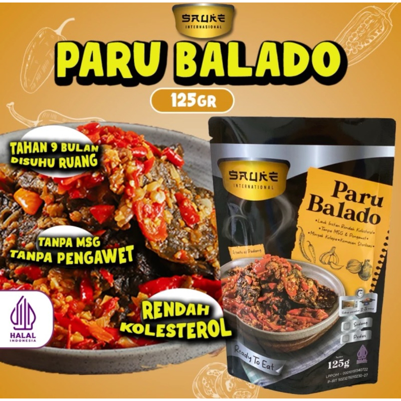 Indonesia Paru Balado 125 gram / Beef Lungs Stir Fried in a Spicy Balado