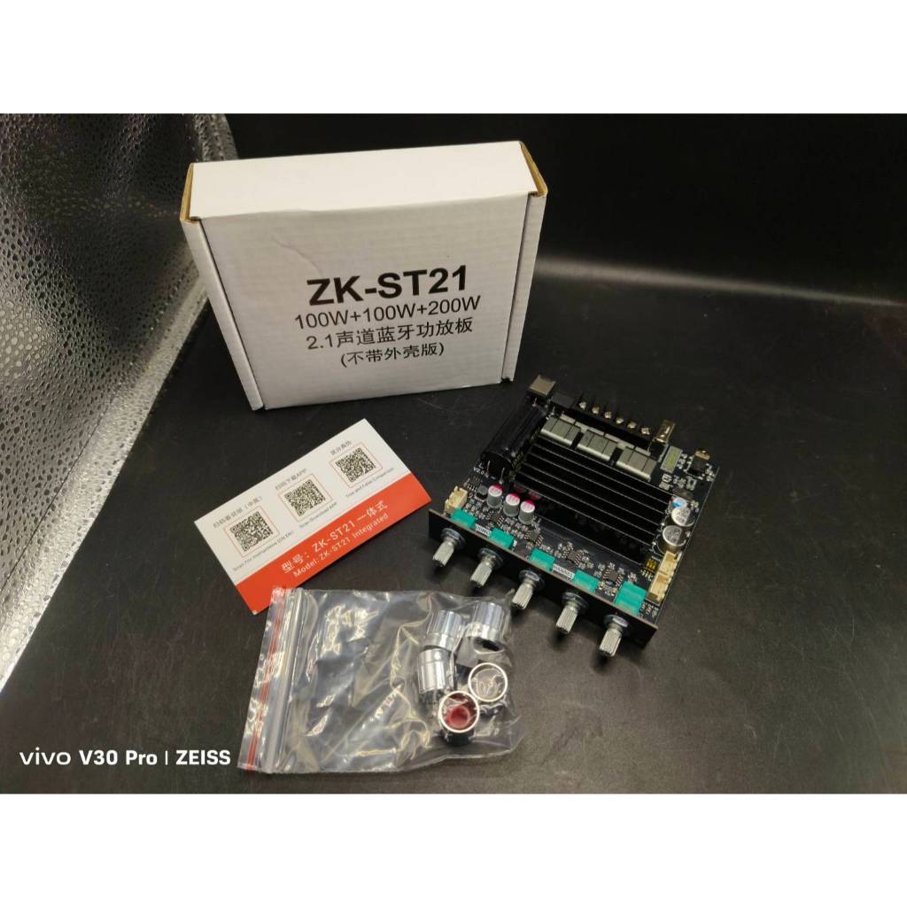 New แอมป์จิ๋ว ZK-ST21 แท้ TPA3221 100W*2+200W DC 12-30v รองรับ ปรีไมค์ zk amp แอมป์จิ๋วขับซับ zk3002