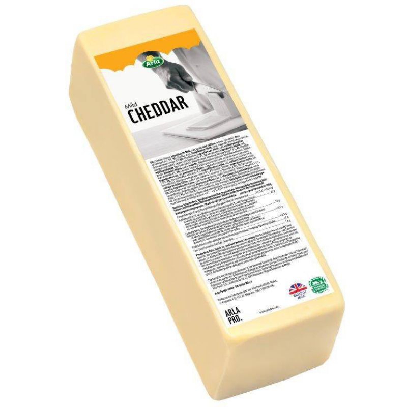 Arla Cheddar cheese 2.5kg Block - เชดด้าชีส แบบก้อน ตรา อาร์ล่า ขนาด 2.5กก.