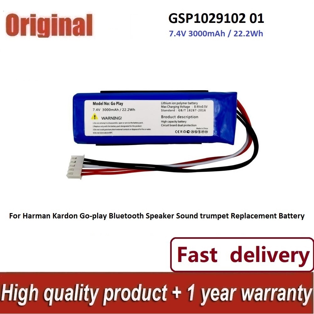 ✨(7.4V 3000mAh) GSP1029102 01 Speaker Battery for Harman Kardon Go Play / Go Play Mini Speaker Batte