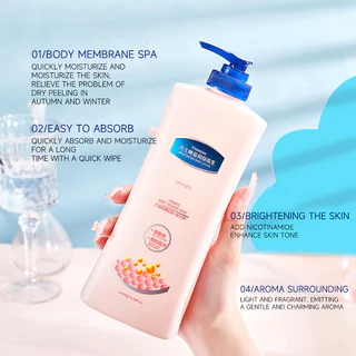 400ML Vaseline Nicotinamide ไวท์เทนนิ่งบอดี้โลชั่น โลชั่นบำรุงผิวกายเพื่อสุขภาพผิวกระจ่างใส ชุ่มชื้นผิวเนียนนุ่มใส