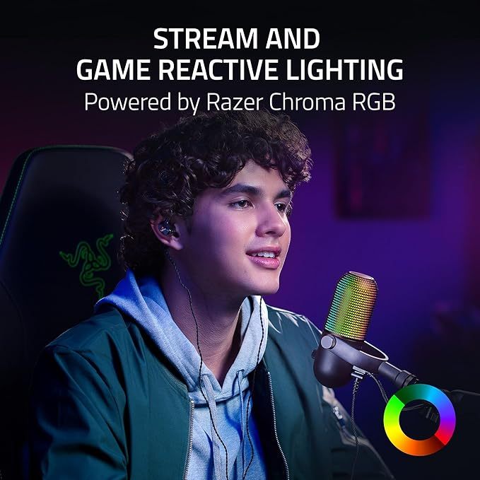 Razer Seiren V3 Chroma สินค้าของเเท้ 100% ทางร้านรับประกันสินค้า 2 ปี