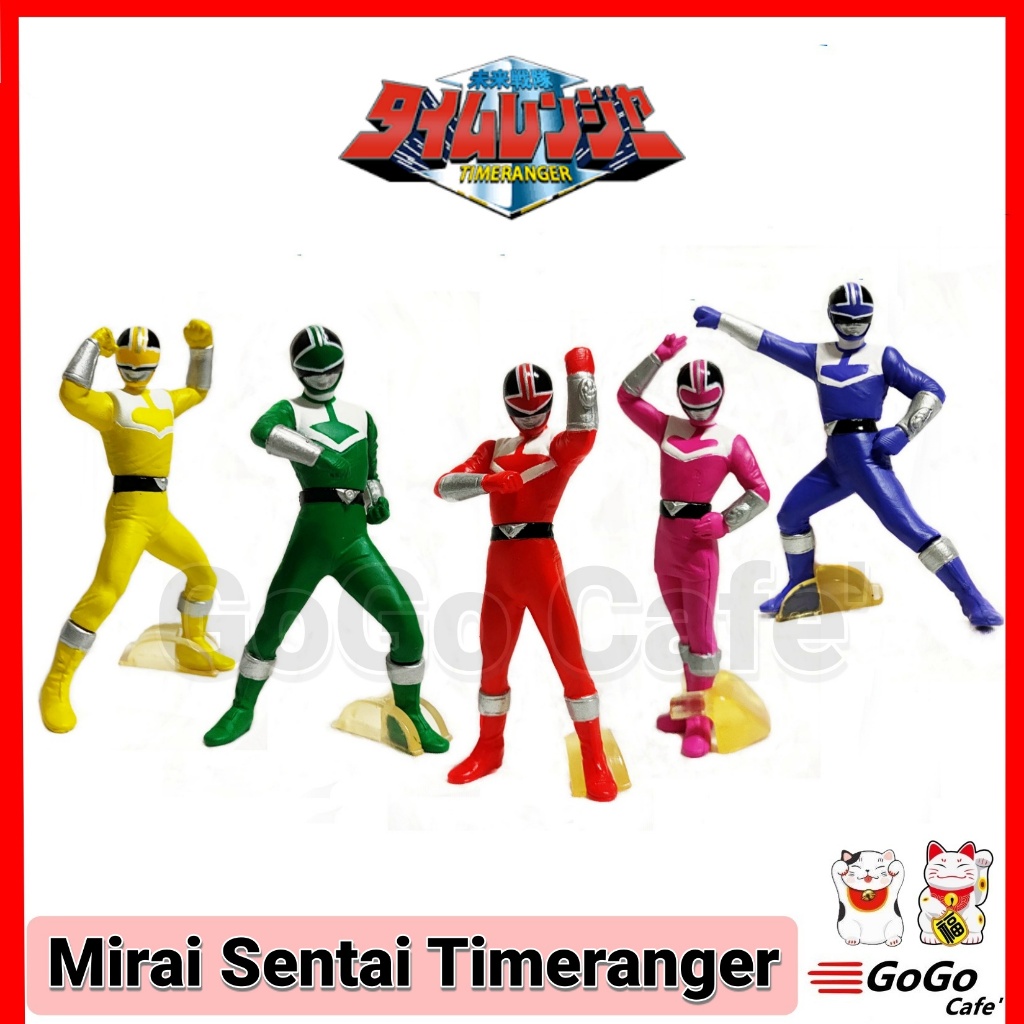 โมเดล กาชาปอง ไทม์เรนเจอร์ Model Gashapon Mirai Sentai Timeranger ยกเซ็ต 5 ตัว ของแท้ Bandai