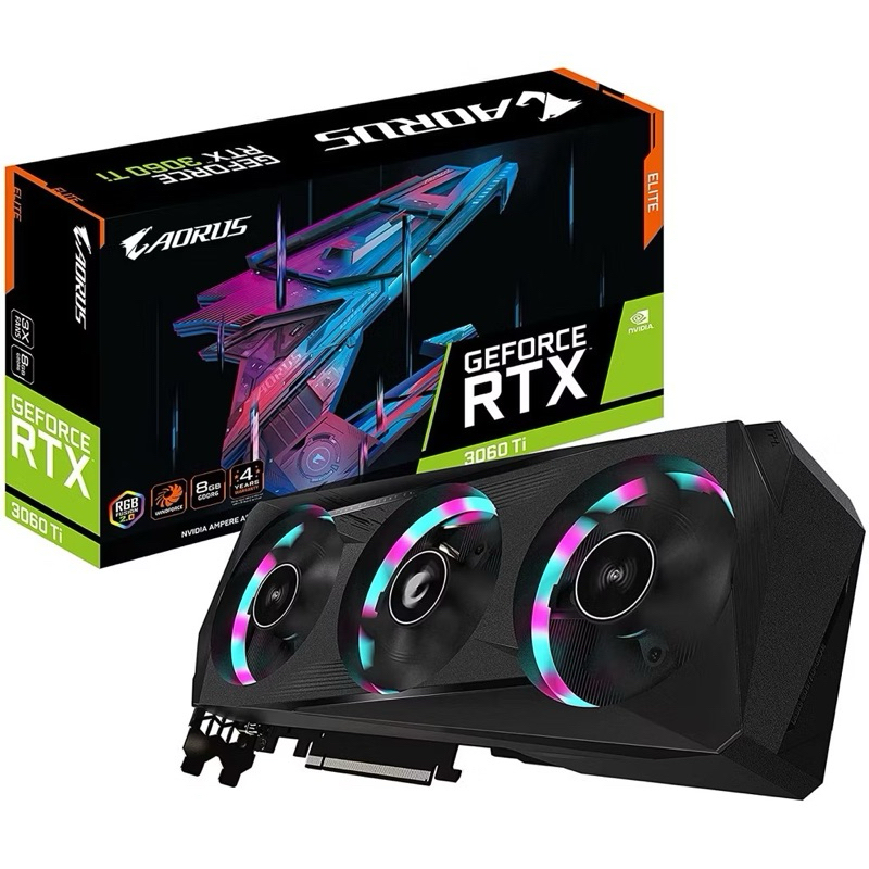 GIGABYTE  RTX 3060Ti AORUS ELITE 8G มือสอง มีประกัน