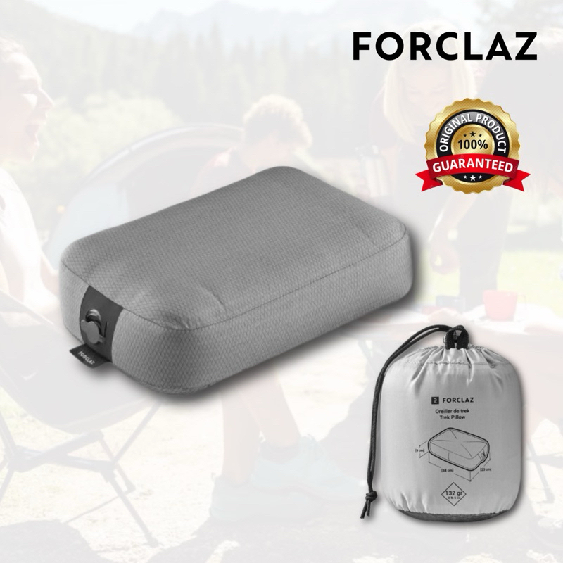 หมอนเป่าลมสำหรับแคมป์ปิ้ง รุ่น MT 500 (สีเทา) FORCLAZ