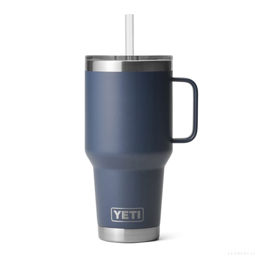 YETI แก้วเยติ เก็บความเย็น รุ่น RAMBLER 35 OZ MUG WITH STRAW LID NAVY  New