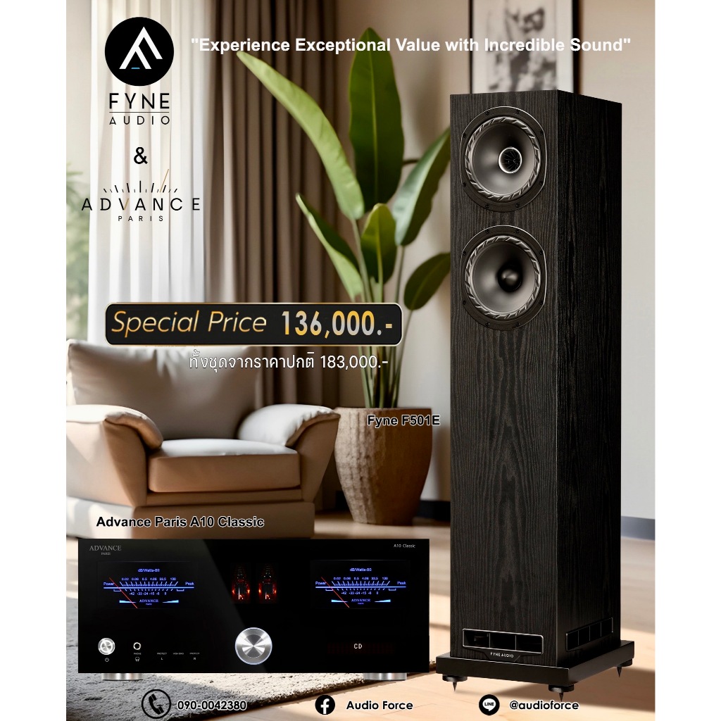 Fyne Audio F501E + Advance Paris A10 / Set