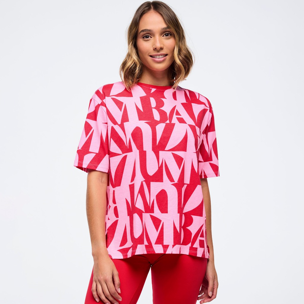 Zumba Haus Boxy Top With Side Slits (เสื้อยืดแขนสั้นออกกำลังกายซุมบ้า)