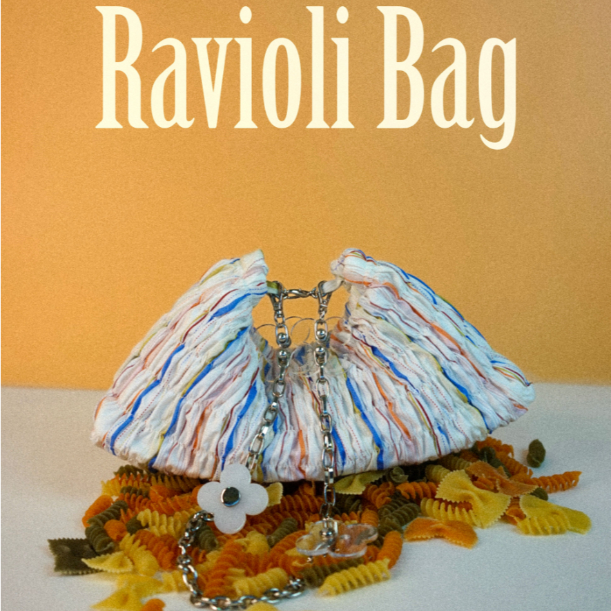 Faminous Ravioli Bag กระเป๋าลายผ้าพิเศษ (สั่งปรับเพิ่มลดความยาวสายได้ สั่งซื้อแล้วแจ้งแอดมิน)