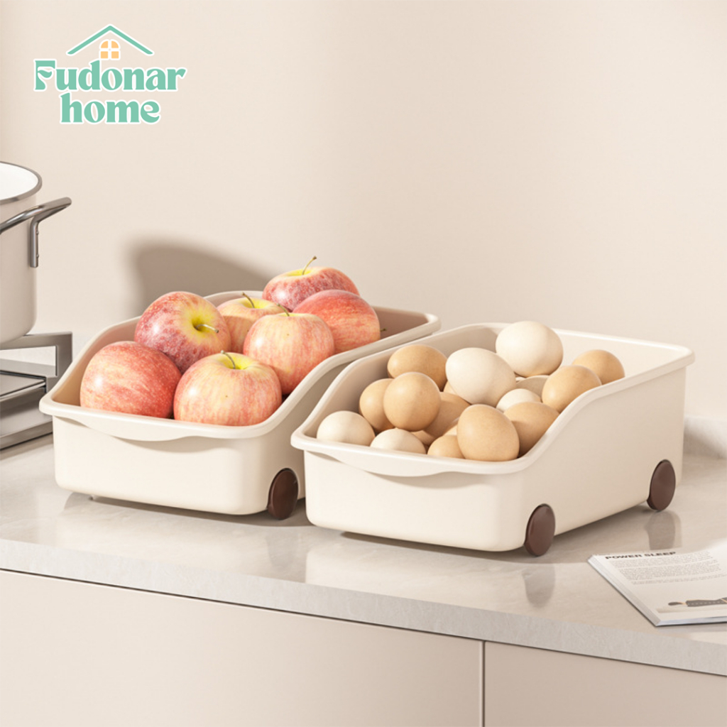 Fudonar กล่องจัดระเบียบ กล่องเก็บของ กล่องเก็บของในครัว สำหรับเก็บหม้อ กระทะ เครื่องครัว