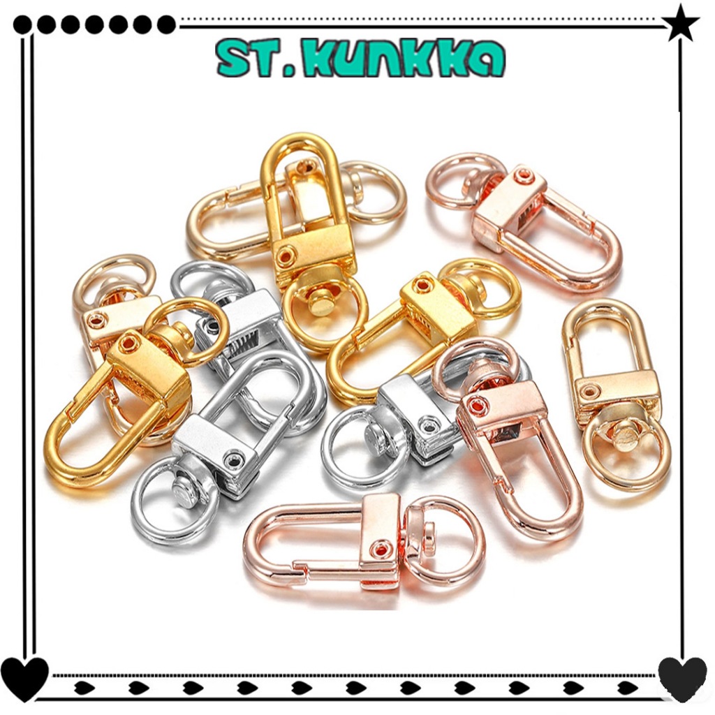 St.kunkka 5/10 ชิ้น พวงกุญแจU ตะขอก้ามปู รูปตัวยู ตะขอก้ามปู ขนาด13*33 มม.