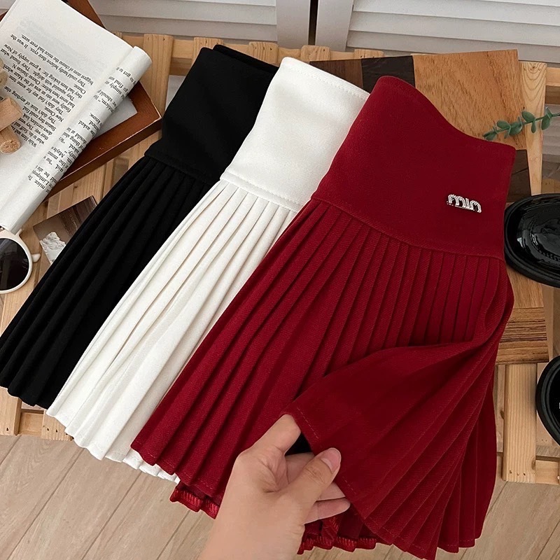 ✅ฮิตมาก งานนำเข้ากระโปรงจีบรอบ สีสวย ผ้าไหมทอแน่น เนื้อน่ม