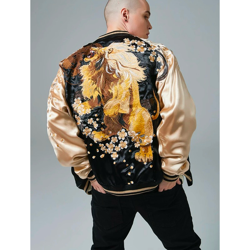 เสื้อ sukajan jacket เสื้อปักลายญี่ปุ่น เสื้อซูกะจัน สุกะจัน เสื้อปักลายสิงโต lion jacket - รูปที่ 7