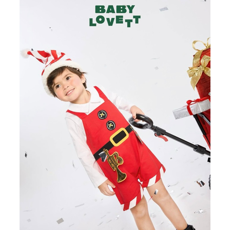 ชุดคริสต์มาส BabyLovett (Romper&Hat) ใส่ถ่ายรูปแปปเดียว Size 3Y