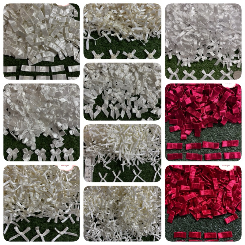 โบว์จิ๋ว สำหรับตกแต่งเสื้อผ้า/ถุงละ 200-400ชิ้น/ถุงละ 70บาท
