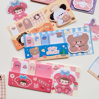  โน๊ตกาว แบบแถบ 💖 Lovely💖 น่ารัก 100แผ่น 8 สี เครื่องเขียน ก…