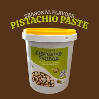 เนยถั่วพิตาชิโอ Pistachio ยกถัง 1 kg พรีเมี่ยม สำหรับทำช็อกโกแลตดูไบคุนาฟ่า ต้นตำหรับ
