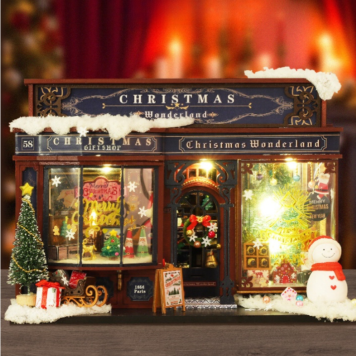 DIY บ้านตุ๊กตา รุ่น ET001 Christmas Wonderland คริสต์มาส บ้านจิ๋ว Dollhouse