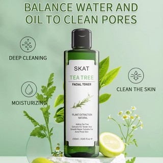 ชุดสำหรับสิว SKAT TEA TREE  โทนเนอร์  ช่วยป้องกันปัญหาสิว และกระชับรูขุมขน 250ml (สินค้าโล๊ะสต๊อก)