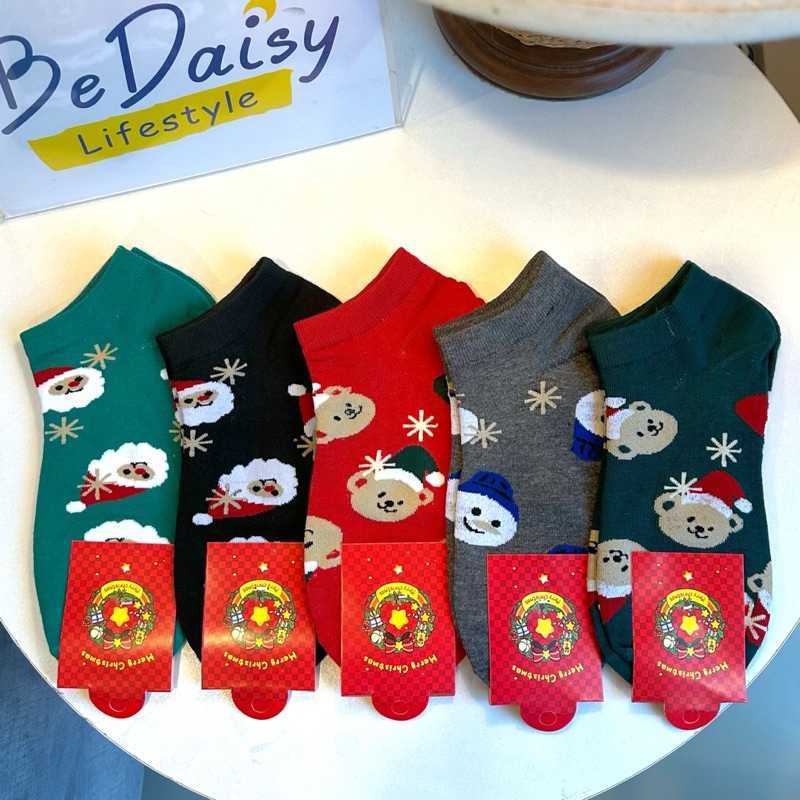 ถุงเท้าคริสต์มาส ฟรีไซส์🎄พร้อมส่ง🎄