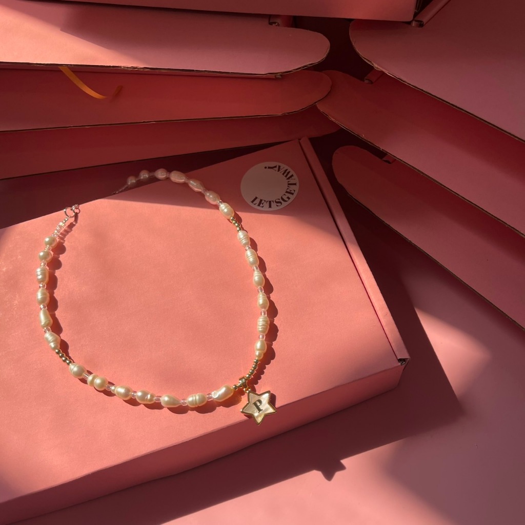 LETSGETAWAY - Diana Star Necklace สร้อยคอมุกประดับจี้ รุ่น Diana Star(Preorder 7 days)