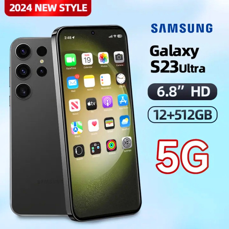 Samsung Galaxy S23 Ultra 5Gโทรศัพท์มือถือเดิมโทรศัพท์มือถือAndroidขายดีสมาร์ทโฟน12GB+512GBโทรศัพท์มื