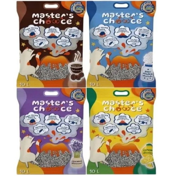 Master's Choice ทรายแมวกึ่งภูเขาไฟ 10 ลิตรX3ถุง*โปรดอ่นรายละเอียดก่อนสั่งซื้อ