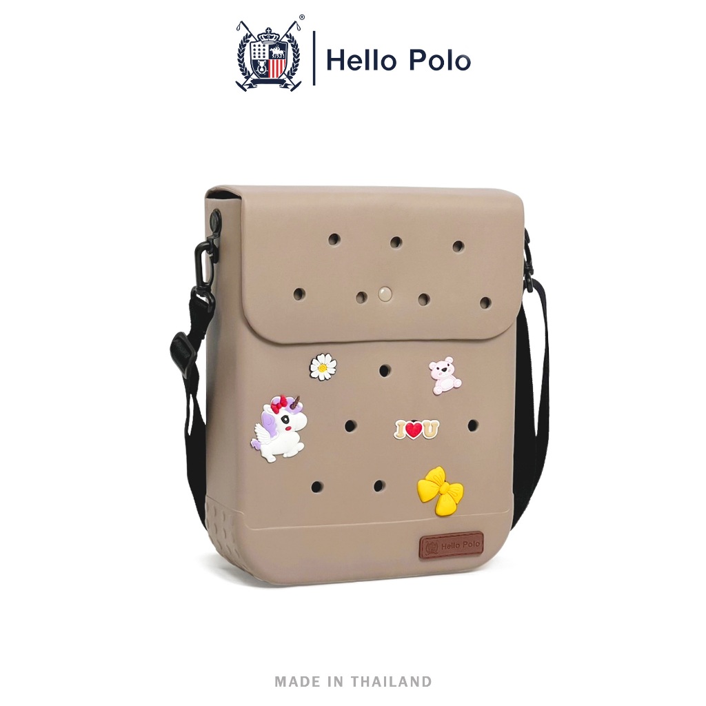 Hello Polo กระเป๋าใส่เอกสาร ไอแพด ครอสบอดี้ BH2006 ยาง EVA สายกระเป๋าปรับได้ สำหรับผู้ชายและผู้หญิง ขนาด 31.5x24.5 CM.