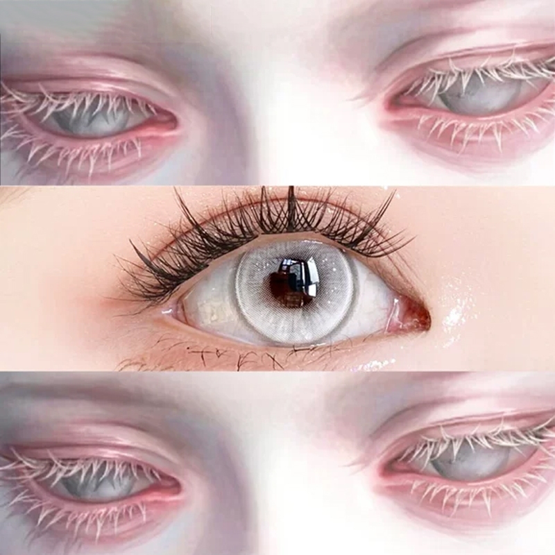 【COD】Yilala 0.00~-4.50 2pcs เลนส์สีเทา 14.2MM~14.5MM ใช้ทุกวันคอนแทคเลนส์แต่งหน้าฮาโลวีนรายปีใช้เลนส