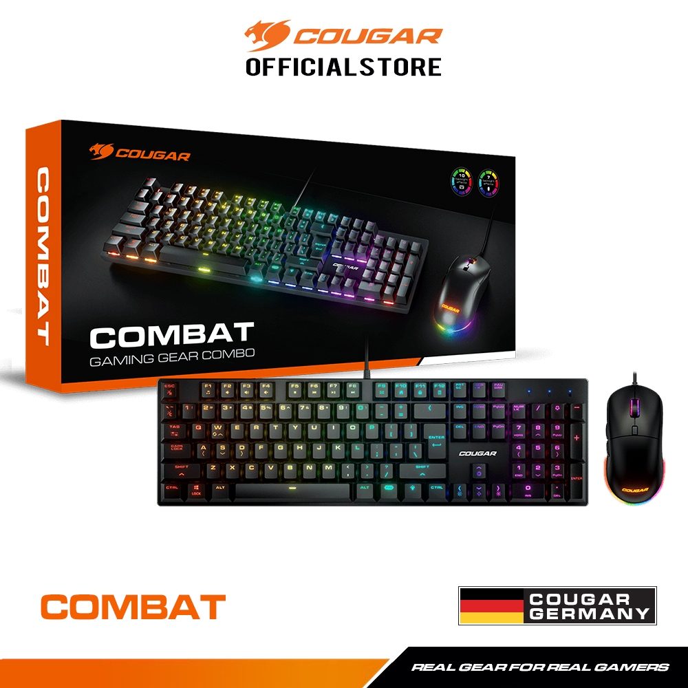 COUGAR COMBAT : Keyboard + Mouse Combo Set คีย์บอร์ด เมาส์ เกมส์มิ่ง รับประกัน 2 ปี