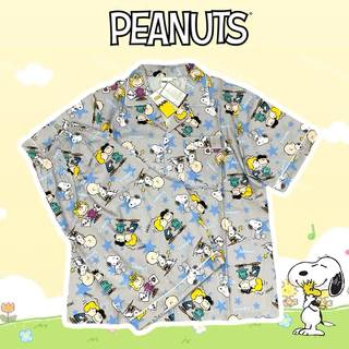 ชุดนอน ผ้าคอตตอนขัดละเอียด ลายสนูปปี้ snoopy (รอบอก42-46) ลิขสิทธิ์แท้