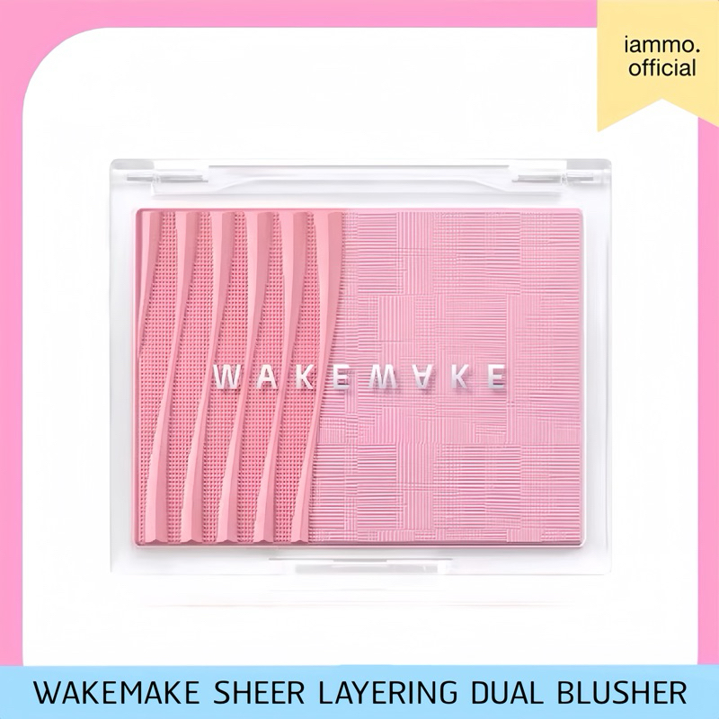 (สั่งในไลฟ์ลด 50%) Wakemake Sheer Layering Dual Blusher บลัชออน