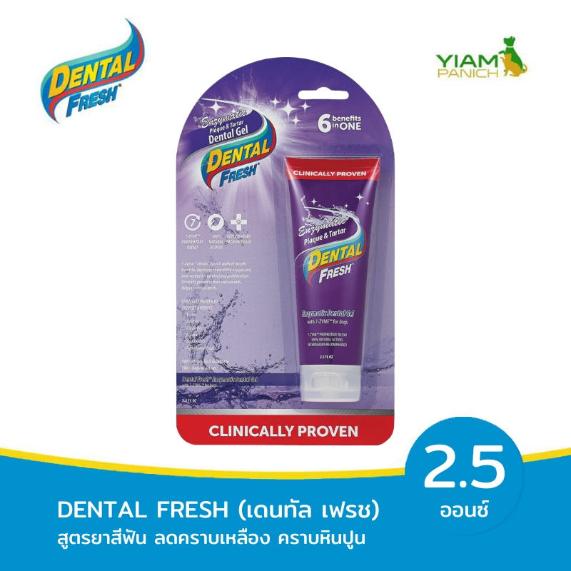 DENTAL FRESH (เดนทัล เฟรช) ยาสีฟันแบบเจล สูตรผสมเอนไซม์ 7 ชนิด ขนาด 2.5 oz