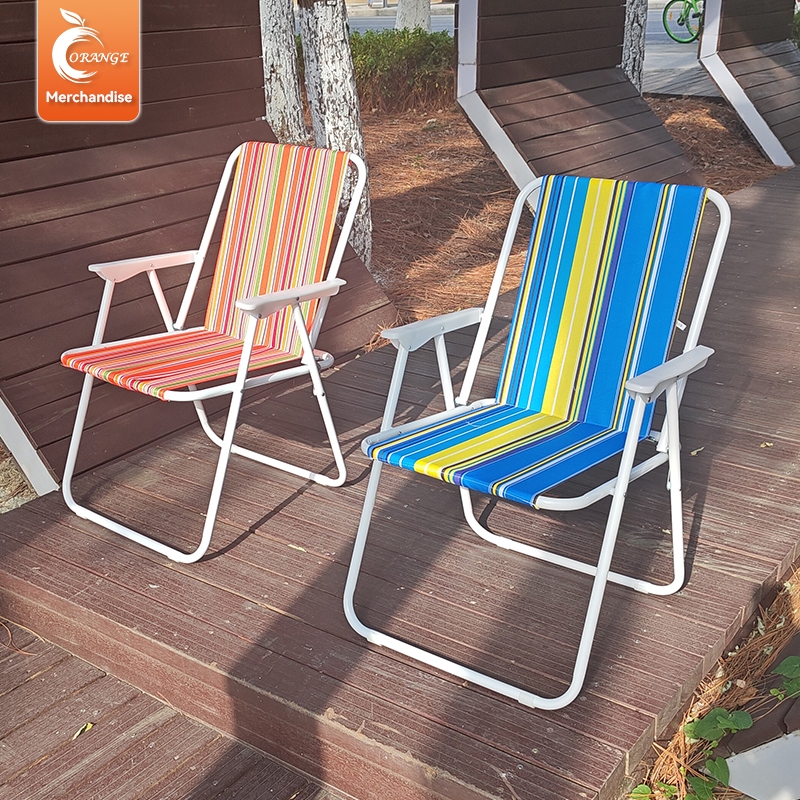 ORANGE【การเสริมแรง】เก้าอี้สนาม ปิกนิก เก้าอี้ชายหาด พับได้ นั่งเล่นริมทะเล สนาม outdoor, foldable beach chair