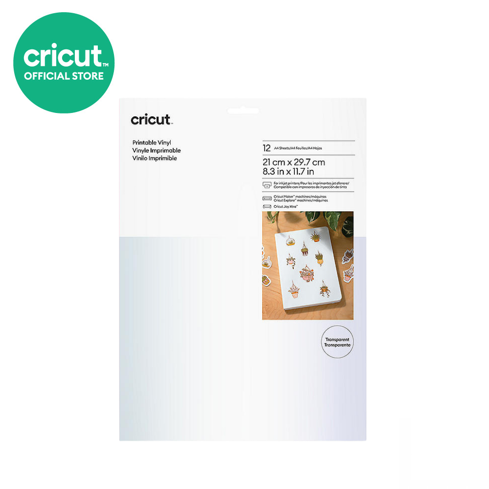 Cricut فينيل قابل للطباعة للملصقات 8.3×11.7 بوصة