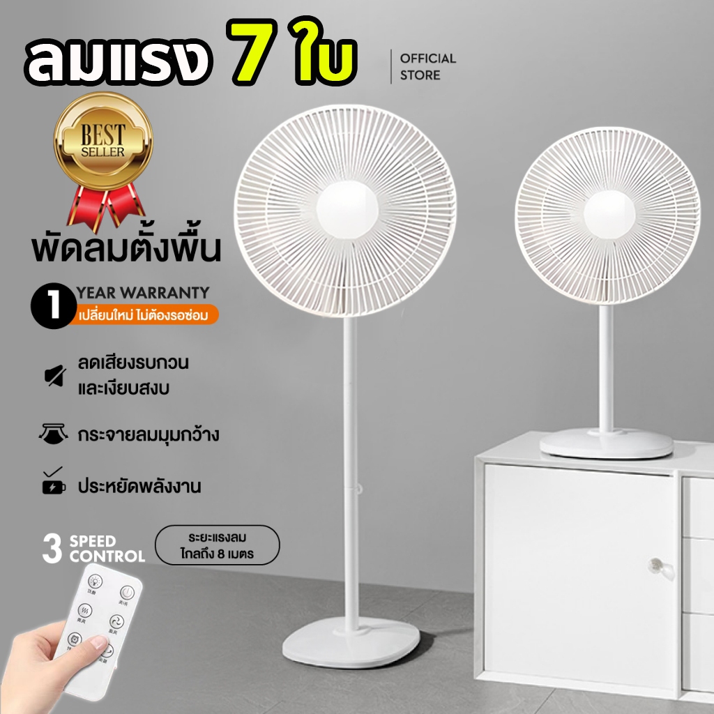 พัดลมตั้งพื้น 3ระดับ มีใบพัด7แฉก 16" Stand Fanเสียงเงียบ พัดรมตั้งพื้น พัดลมไฟฟ้ ปริมาณลมสูงพัดลมแนวตั้งพัดลมอุตสาหกรรม