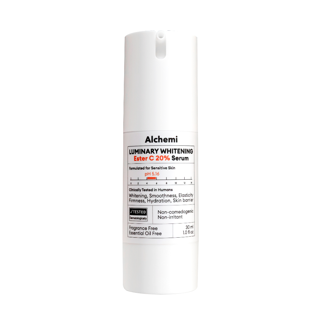 Alchemi Luminary Whitening Ester C 20% Serum อัลเคมี ลูมินารี่ ไวท์เทนนิ่ง เอสเทอร์ ซี เซรั่ม ผิวโกลว์ สว่าง กระจ่างใส