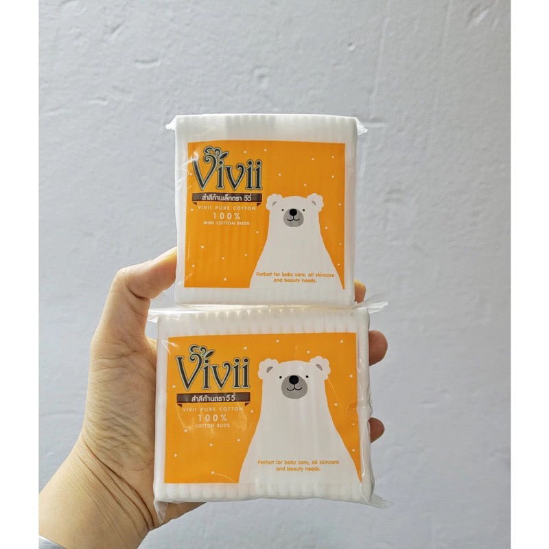 Vivii Pure Cotton สำลีก้าน100%Cotton Buds