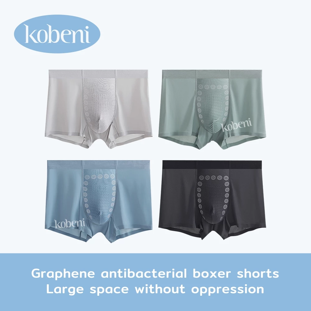 ⭐KOBENI⭐กางเกงในชาย ไร้ขอบ กางเกงในบ๊อกเซอร์ เม็ดนวดเป้า ผ้านิ่มใส่สบาย โคตรทน ไม่ย้วย ไม่คัน ระบายอากาศดี
