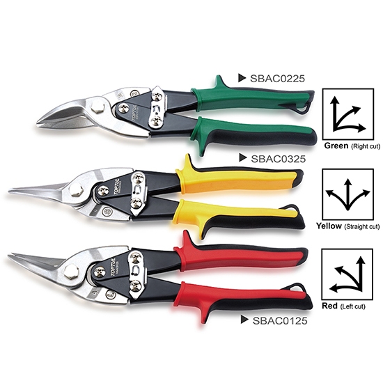 SBAC Series กรรไกรตัดโลหะ TOPTUL  Aviation Tin Snips