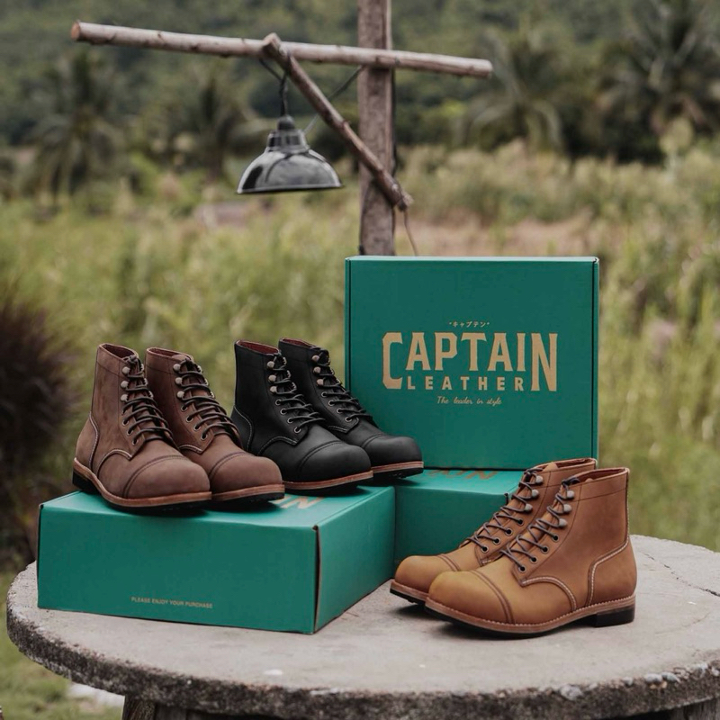 CAPTAIN LEATHER รองเท้าบูทหนังแท้ (4สี) รุ่น Heritage Boot